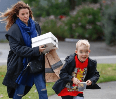 Dannii with her son Ethan